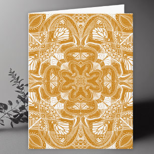 Monarch Butterfly Mandala Art Blank Tack Kort