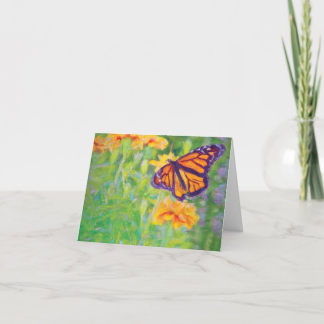 Monarch Butterfly-mappat anteckningskort (Framsida)
