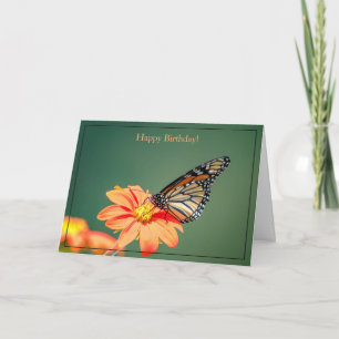 Monarch Butterfly med Grattis på födelsedagen-kort Kort