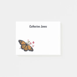 Monarch Butterfly med Namn Personlig Notes Post-it Block