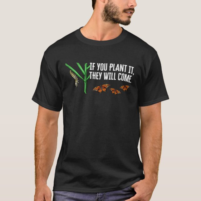 Monarch Butterfly Milkweed Insect Collector Entomo T Shirt (Framsida)