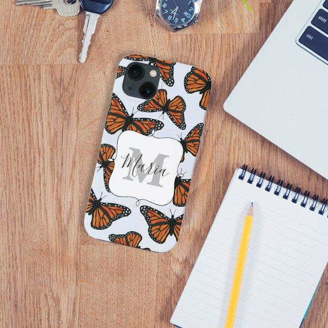 Monarch Butterfly Monogram Botanical Girly (Skapare uppladdad)