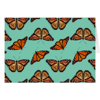 Monarch Butterfly Mönster Hälsningskort