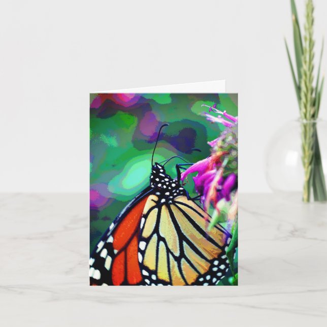 Monarch Butterfly Nature Art Anteckningskort (Framsida)
