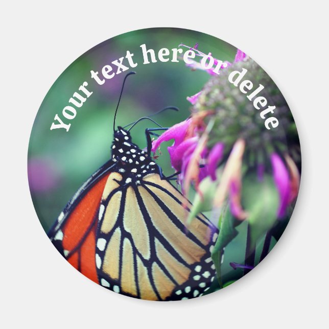 Monarch Butterfly Nature Personalized Magnet (Framsidan)
