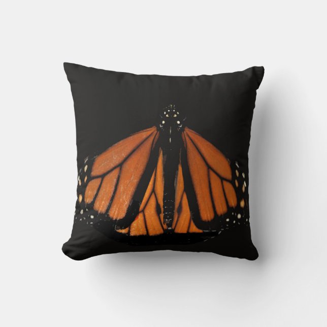 Monarch Butterfly nyckel i Orangen Kudde (Framsida)