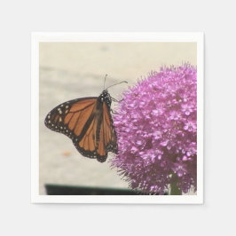 Monarch butterfly och lökblöjor pappersservett