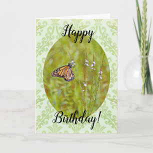 Monarch Butterfly på födelsedagskortet Mönster Kort