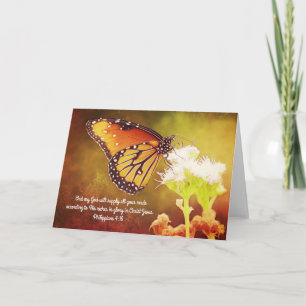 Monarch Butterfly på jokertecken Kort