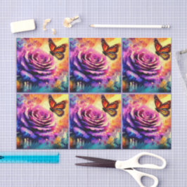 Monarch Butterfly på Ro vid Sunset Decoupage