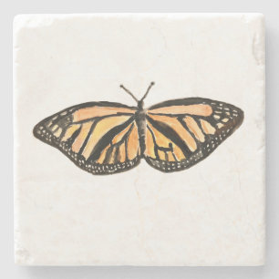 Monarch Butterfly Painting Dekorativ kudde Stenunderlägg