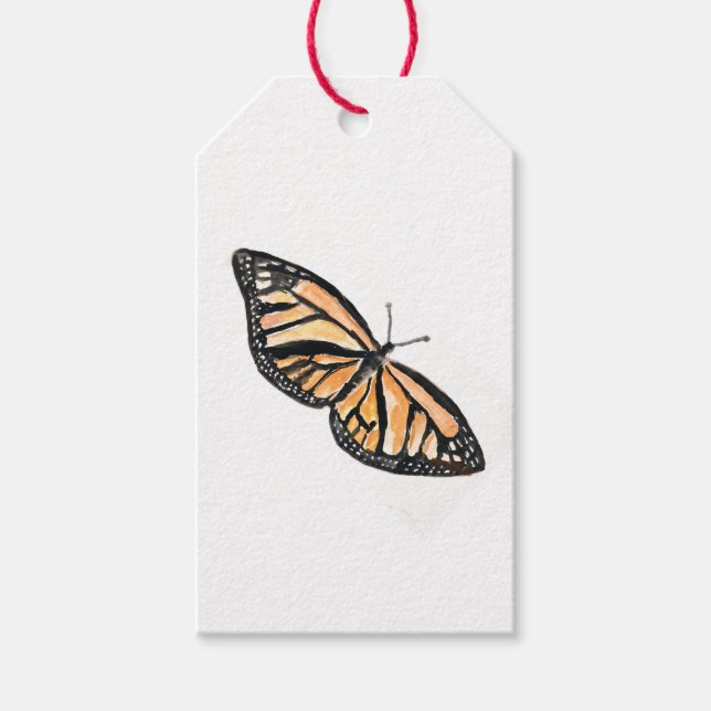 Monarch Butterfly Painting Gift-Märkre Presentetikett (Framsidan)