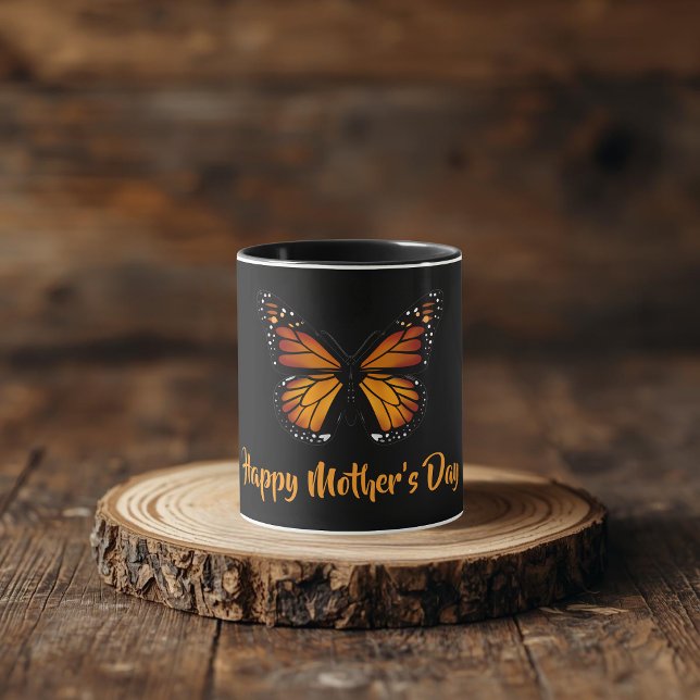 Monarch Butterfly Personalized Black Mug Mugg (Skapare uppladdad)