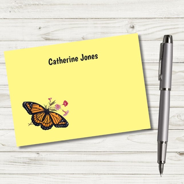 Monarch Butterfly Personlig Kids Post it Notes Post-it Block (Our beautiful historic Monarch Butterfly can make it a pleasure to jot down notes!)