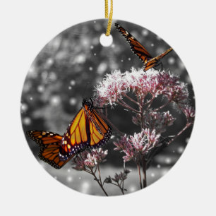 Monarch Butterfly Photo Stunning ADD TEXT Julgransprydnad Keramik