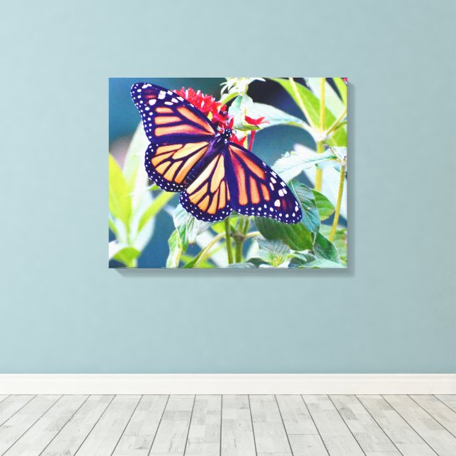 Monarch Butterfly Photography Wall decor Canvas (Insitu (trägolv))