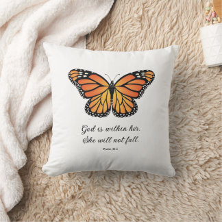 Monarch Butterfly Pillow Gud är i henne Kudde