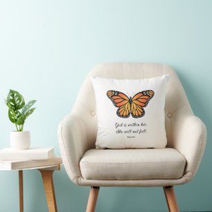 Monarch Butterfly Pillow Gud är i henne Kudde