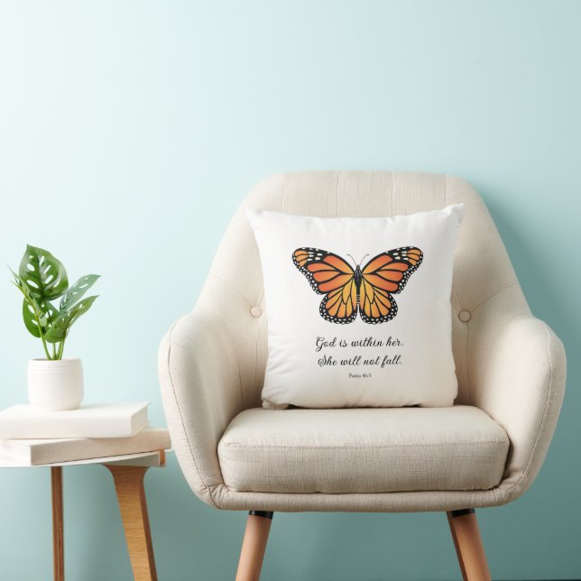 Monarch Butterfly Pillow Gud är i henne Kudde (Stol)