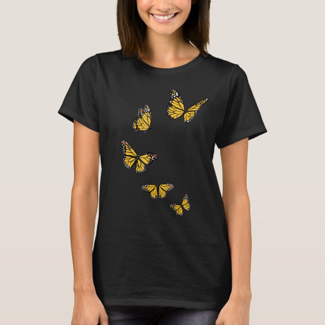 Monarch Butterfly Pocket T Women Monarch Butterfly T Shirt (Framsida)