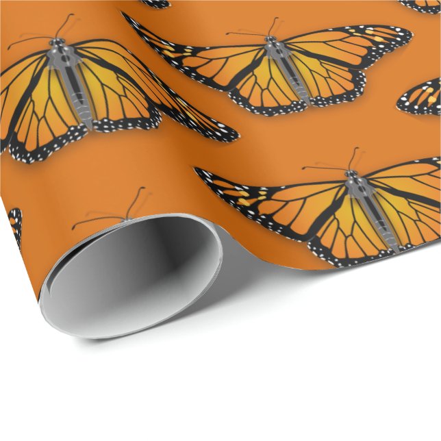Monarch Butterfly Presentpapper (Rullad Hörn)