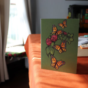 Monarch Butterfly Red Klöver Natature Kort
