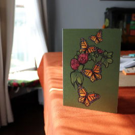 Monarch Butterfly Red Klöver Natature Kort
