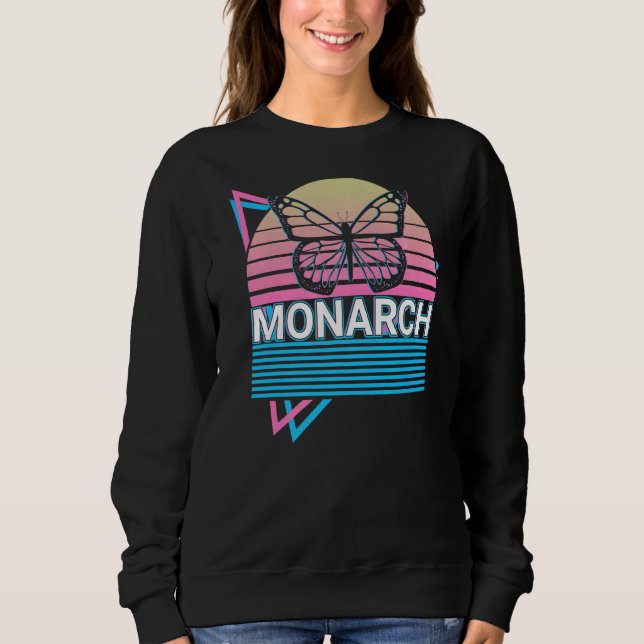 Monarch Butterfly Retro T Shirt (Framsida)