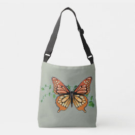 Monarch Butterfly Rhinestone Body Tote Bag Axelväska