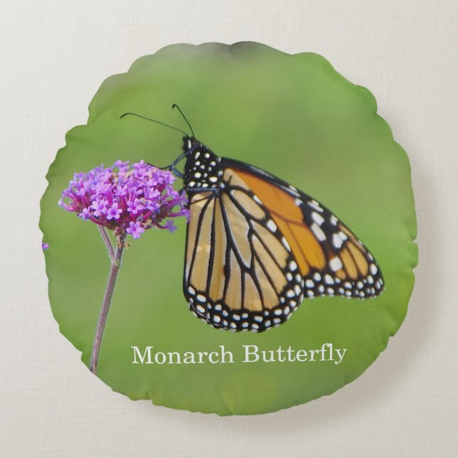 Monarch Butterfly round-kudde Rund Kudde (Framsidan)