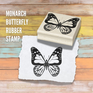 Monarch Butterfly Rubber Frimärke Stämpel