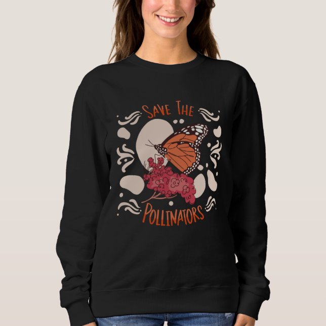 Monarch Butterfly Save The Pollinators Insect Ento T Shirt (Framsida)