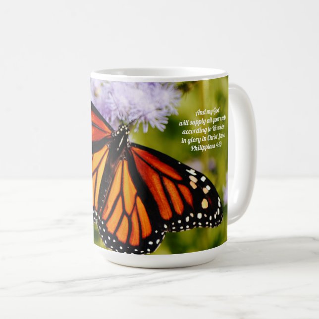 Monarch Butterfly Scripture Mugg Kopp (Framsida höger)