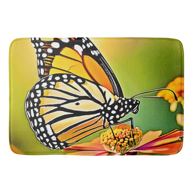 Monarch Butterfly Sip Design Badrumsmatta (Framsidan)
