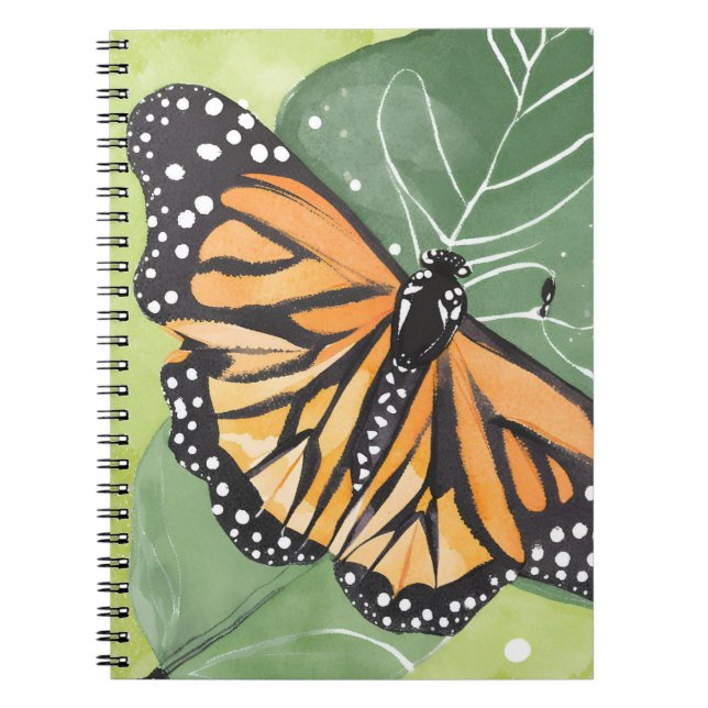 Monarch Butterfly | Snygg vattenfärg Anteckningsbok (Framsidan)