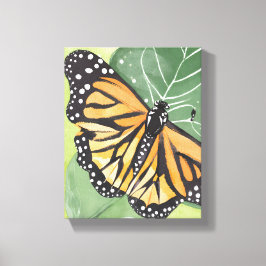 Monarch Butterfly | Snygg vattenfärg Canvastryck