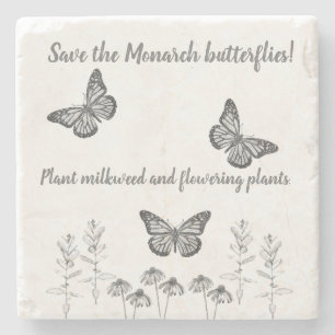 Monarch Butterfly Stone Underlägg