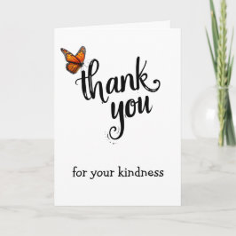 Monarch Butterfly Thank You Kort