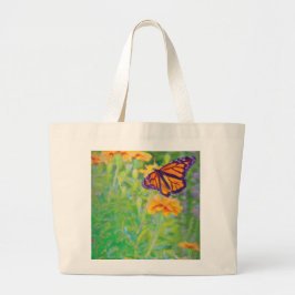 Monarch Butterfly Tote Bag Jumbo Tygkasse