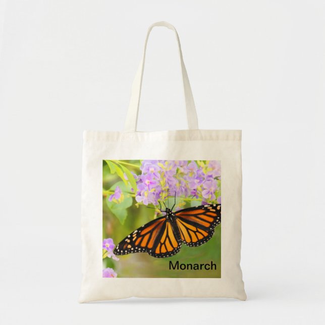 Monarch Butterfly Tote Bag Tygkasse (Framsidan)