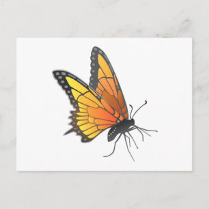 Monarch Butterfly under flygning Vykort