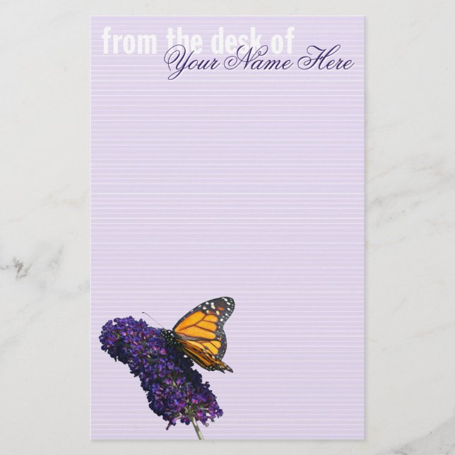 "monarch butterfly"-utrustning brevpapper (Framsida)