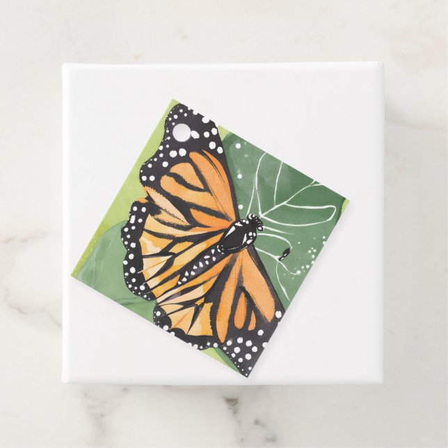 Monarch Butterfly | Vacker akvarell Gåvor Etiketter (På plats)