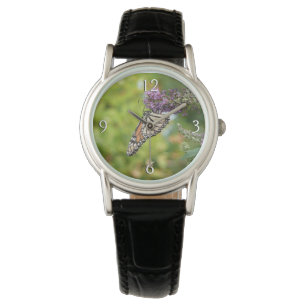 Monarch Butterfly vid Lila Butterfly Bush Armbandsur