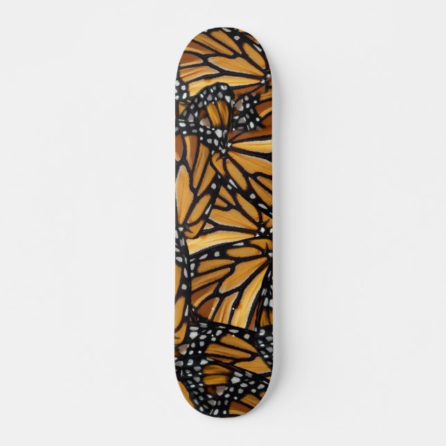 Monarch Butterfly Vingar Mönster Mini Skateboard Bräda 18,5 Cm (Framsida)