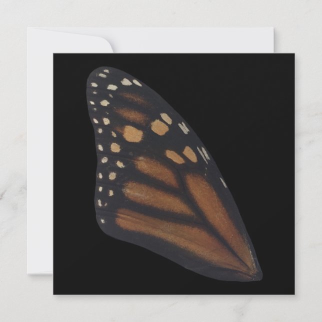 Monarch Butterfly Vinge on Black Julkort (Framsida)