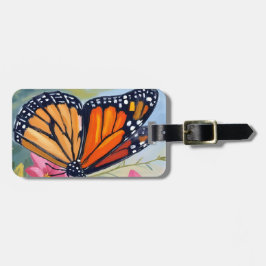 Monarch Butterfly Watercolor Floral Garden Bagagebricka