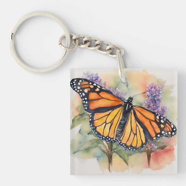 Monarch Butterfly Watercolor Skriv ut (Framsidan)