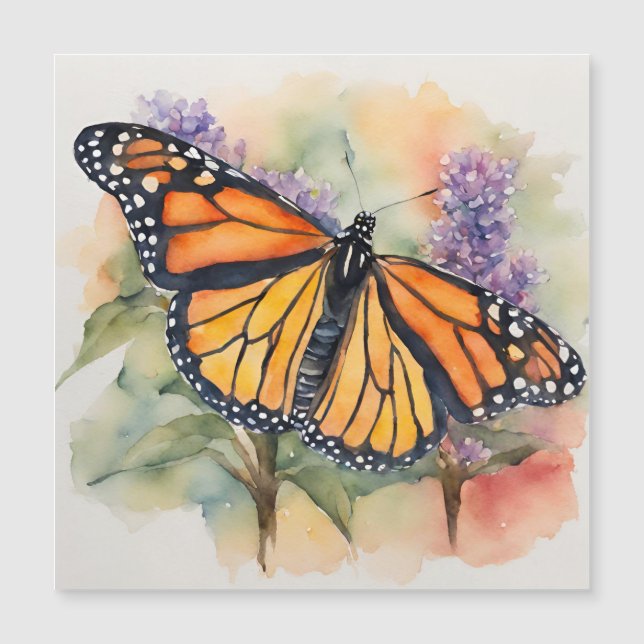 Monarch Butterfly Watercolor Skriv ut (Framsida)