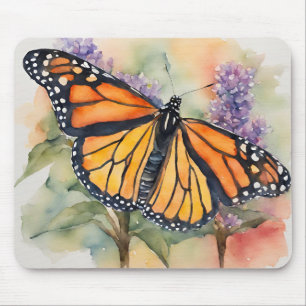 Monarch Butterfly Watercolor Skriv ut Musmatta